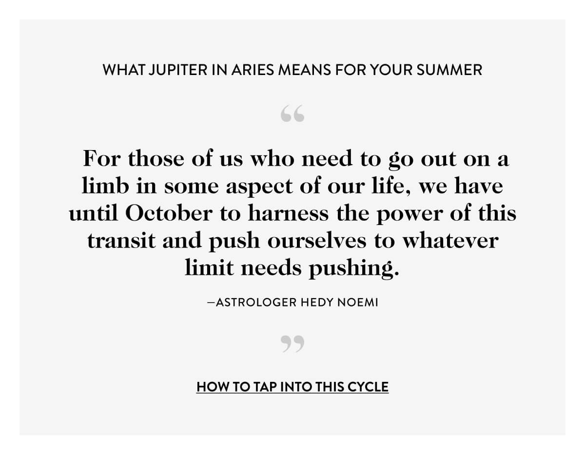 what jupiter in aries means for your summer