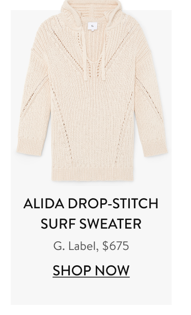 Alida Drop-Stitch Surf Sweater G. Label, $675 Shop Now