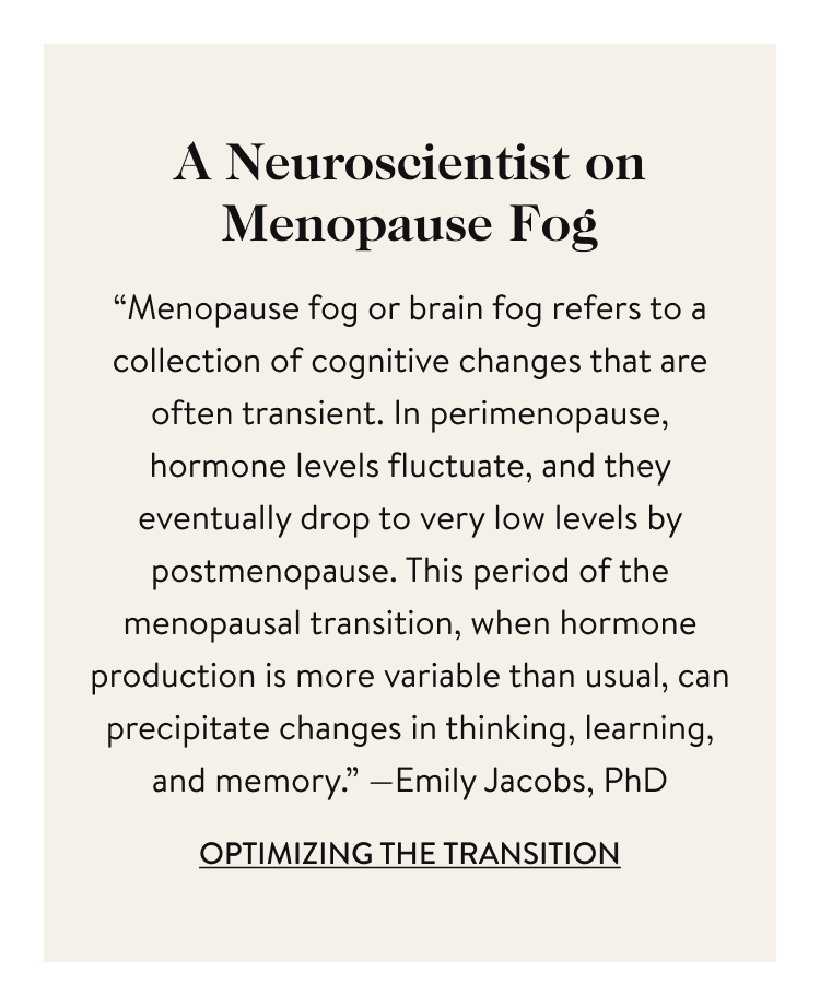 A Neuroscientist on Menopause Fog