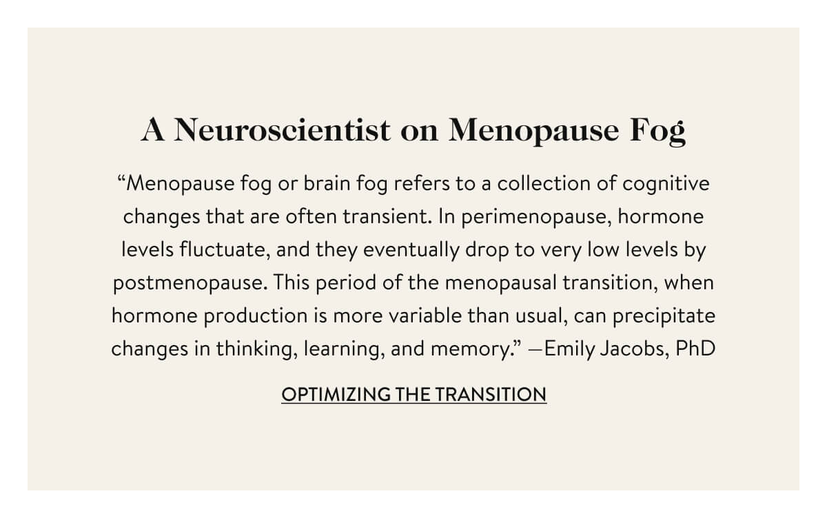 A Neuroscientist on Menopause Fog