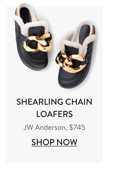 SHEARLING CHAIN LOAFERS JW Anderson, $745