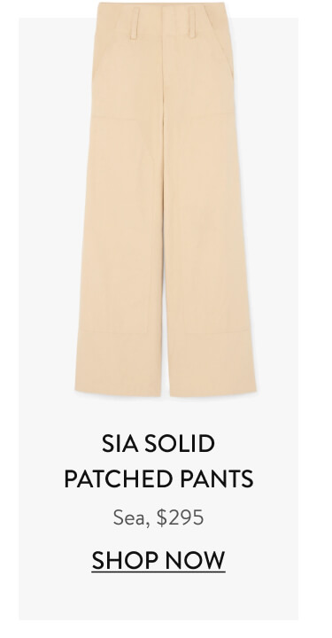 SEA SIA SOLID PATCHED PANTS, $395