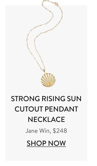 Strong Rising Sun Cutout Pendant Necklace Jane Win, $248