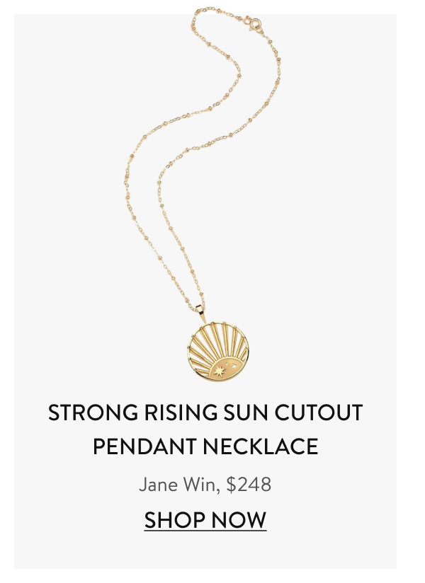 Strong Rising Sun Cutout Pendant Necklace Jane Win, $248
