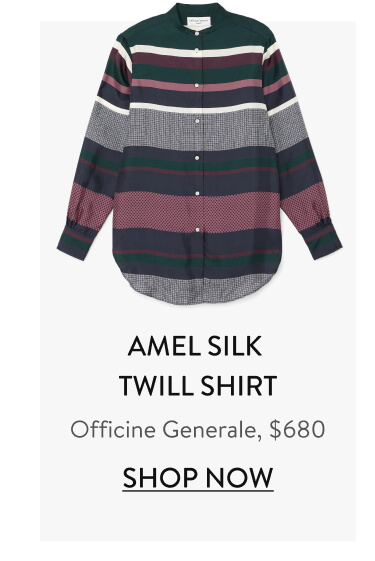 Amel Silk twill shirt Officine Generale, $680 Shop Now