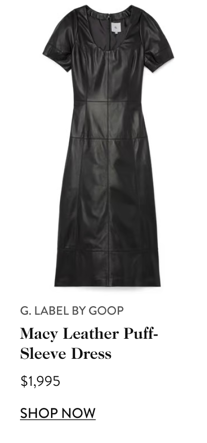 G. Label by goop Macy Leather Puff-Sleeve Dress $1,995 shop now